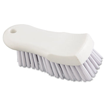 Boardwalk® Scrub Brush, White Polypropylene Bristles, 6" Brush, 6" Handle freeshipping - TVN Wholesale